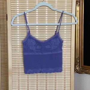 Anthropologie Lavender Lace Cropped Camisole s/m NWT